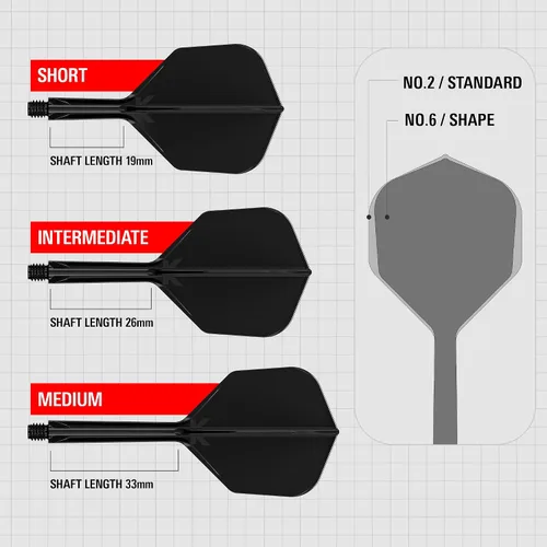Vista 3 de Target Pro Grip - Cañas de dardos (intermedias)