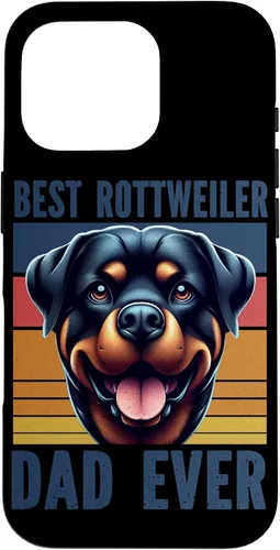 Vista 20 de Rottweiler Dad Rottie Father Dog Parent Father's Day Retro Case for iPhone 16