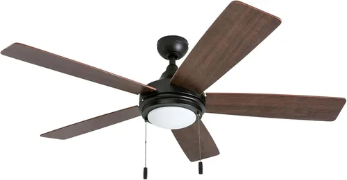 Vista 8 de Honeywell Ventiladores de techo Ventnor, ventilador de techo LED para interiores de 52 pulgadas de estilo granja moderna con luz, interruptor