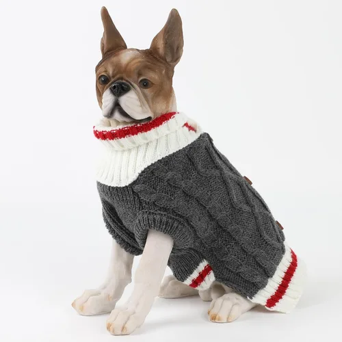 Vista 3 de HAPEE Ropa para mascotas El suéter de perro de gato a cuadros de diamantes, accesorios para perros, ropa para perros, estilo clásico de diseño