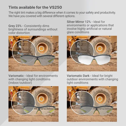 Vista 6 de HexArmor VS250 Gafas de Seguridad Azul claro / Trushield-s