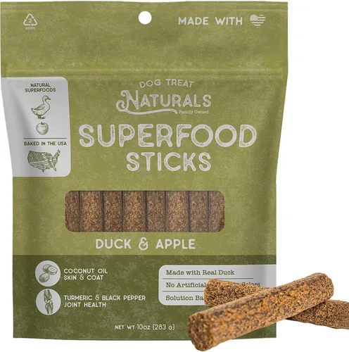Vista 10 de Dog Treat Naturals Palitos de superalimento, carne de res y calabaza, bolsa de 10 onzas, palitos masticables para perros, totalmente naturales