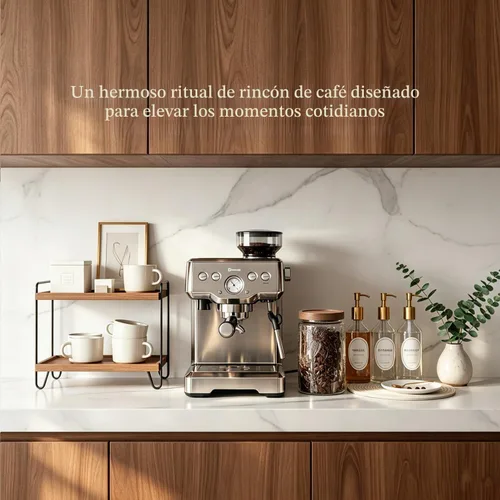 Vista 5 de ComSaf Tarro de café de vidrio con tapa de madera de acacia de 34 onzas