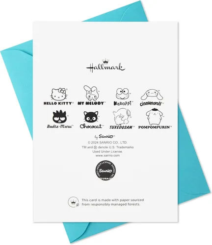 Vista 6 de Hallmark Sanrio - Tarjetas de Hello Kitty (12 tarjetas en blanco con sobres) para cumpleaños, regreso a la escuela, cualquier ocasión