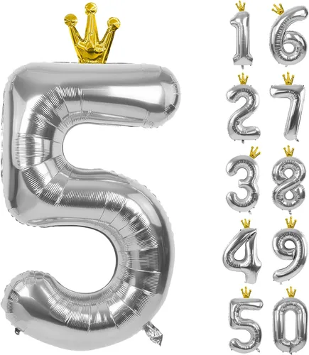 Vista 118 de Globos gigantes de helio de aluminio de 40 pulgadas, color negro, globos digitales grandes del número 0 para decoración de fiesta de cumpleaños