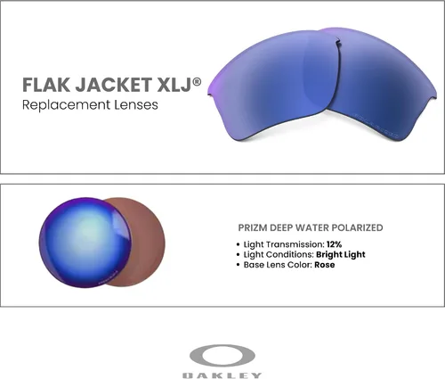 Vista 3 de OAKLEY Original Flak Jacket XLJ OO9009 Replacement Lenses For Men For Women+ Bundle Microfiber Pouch -FRAMES NOT INCLUDED
