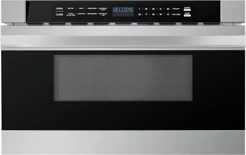 Vista 12 de Midea MMO12S3ASTZ Microondas de sobremesa, 1.2 pies cúbicos Microondas delgados con cocción por sensor, Microondas de acero inoxidable, 1000W