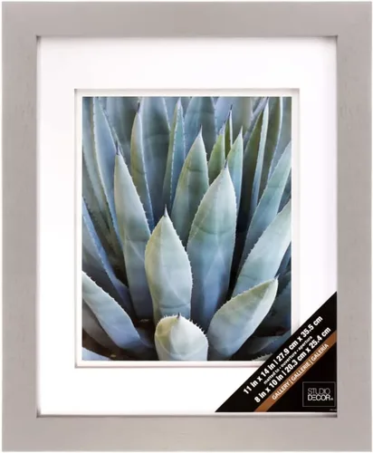 Vista 7 de Studio Décor® - Marco de pared gris con paspartú doble