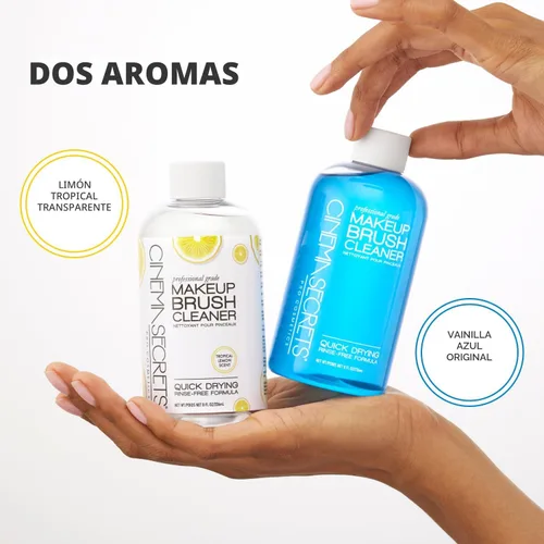 Vista 7 de Cinema Secrets Solución limpiadora de brochas de maquillaje original, limpiador profesional para brochas de maquillaje, fórmula de secado rápido