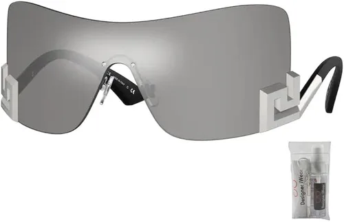 Vista 2 de Versace VE2240 Irregular Sunglasses for Women + BUNDLE With Designer iWear Complimentary Eyewear Kit