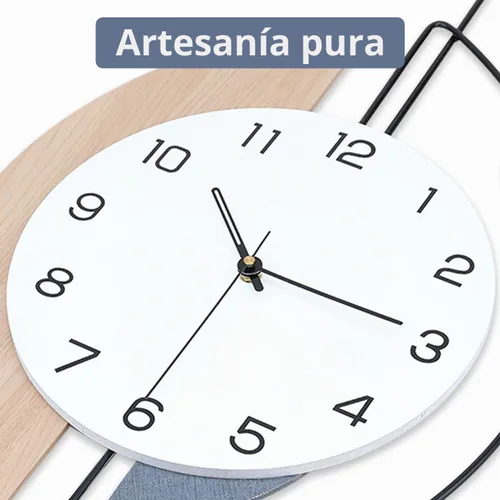 Vista 2 de Dankeit Reloj de Pared, Relojes de Pared Decorativos Grandes con Péndulo, Funciona con Pilas, Reloj de Pared de Cuarzo de Calidad Silenciosa