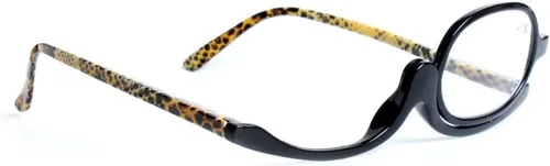 Vista 3 de Gafas de lectura, gafas de maquillaje, ojos, lentes abatibles, plegadas para mujeres, leopardo