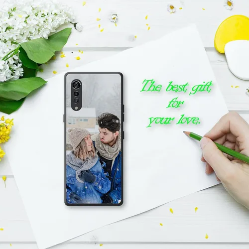 Vista 4 de Funda personalizada con texto y fotos para LG Velvet 5G, funda de teléfono personalizada para LG Velvet 5G, compatible con LG Velvet 5G, fundas