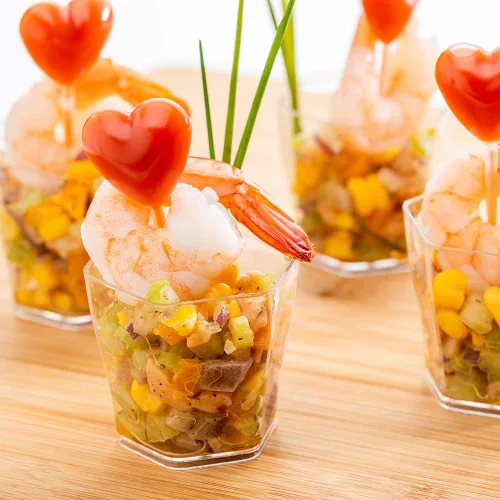 Vista 3 de Restaurantware Gastro Science - Pipetas de plástico transparente con forma de corazón de 0.1 fl oz, 500 pipetas desechables para apretar, de grado