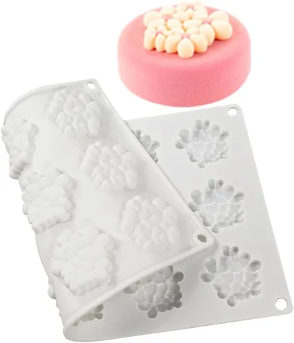 Vista 16 de Molde de Silicona para Donas de Flores, Molde para Pastel de Fondant, Herramientas de Horneado de Chocolate DIY, Accesorios de Decoración
