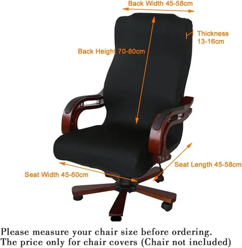 Vista 4 de ELEOPTION Funda de asiento para silla de oficina, respaldo alto, tamaño grande, funda universal para silla de computadora, silla ejecutiva, silla