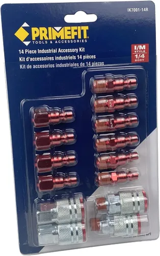 Vista 2 de Primefit Kit de accesorios de aire de 14 piezas - estilo industrial rojo (IK7001-14R)
