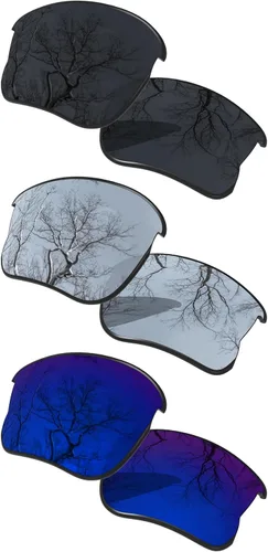 Vista 26 de ToughAsNails Juego de 3 lentes polarizadas de repuesto para Oakley Flak Jacket XLJ Pack