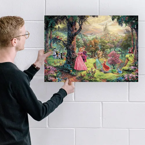 Vista 2 de MIGHTYPRINT Disney – La Bella Durmiente – Princesa Aurora y el Príncipe Felipe – Arte de pared duradero de 24 x 17 pulgadas – No hecho de papel