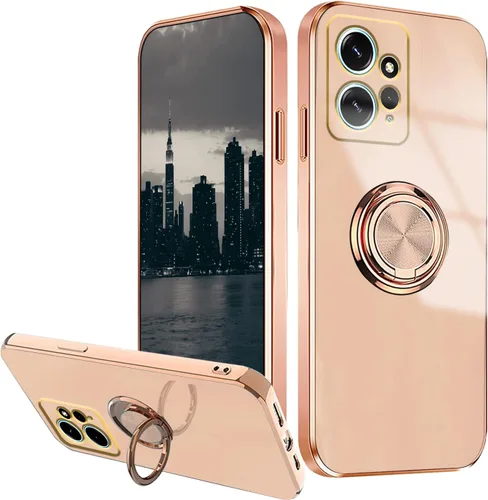 Vista 13 de Compatible con Redmi Note 12 4G Case Ring Holder Magnet Green, para Xiaomi Redmi Note 12 4G Funda de teléfono de silicona a prueba de golpes Placa