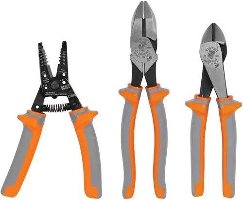 Vista 16 de Klein Tools 2288RINS Alicates Cortadores Diagonales Aislados de 1000V, Fabricados en EE.UU., Diseño de Alta Palanca, Cuchillas Endurecidas por