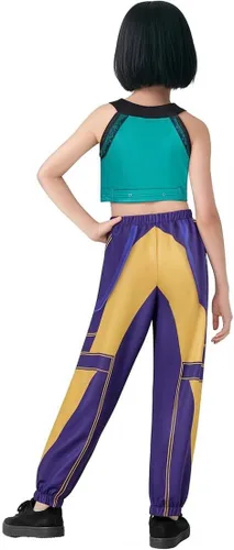 Vista 2 de Disfraz infantil para niñas, cantantes de pop, disfraz de Halloween, incluye pantalones de camiseta