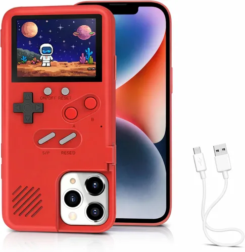 Vista 10 de Funda para teléfono de juegos, 168 videojuegos pequeños integrados, color negro, compatible con iPhone 12 Mini