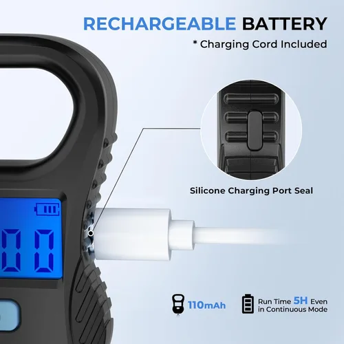 Vista 3 de Calamus Báscula de pescado ligera - Báscula digital recargable con cable USB, capacidad de 55 libras, unidades múltiples libras/onzas y kilogramos