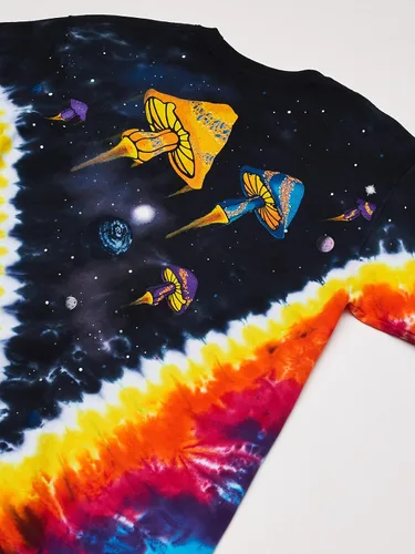 Vista 4 de Liquid Blue Camiseta Space Shroom para hombre de talla grande, Azul