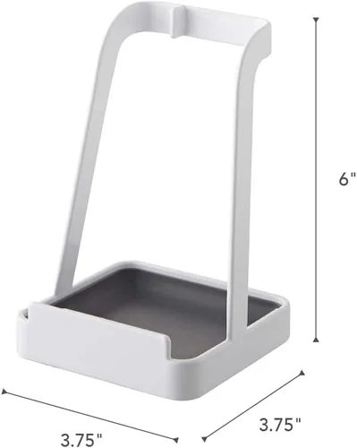 Vista 7 de Yamazaki Home Torre soporte para cucharones - Soporte para tapa para utensilios de cocina - Acero Blanco
