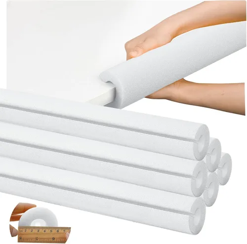 Vista 10 de Hanaive Negro 6 piezas Tubo de espuma de poliuretano para aislamiento de tuberías, fideos de piscina jumbo pre-ranurados, tubo grande de espuma