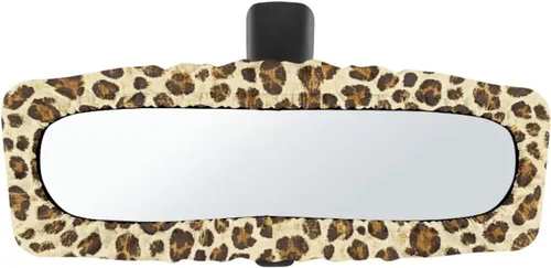 Vista 43 de Funda para espejo retrovisor de automóvil con estampado de vaca negro, protector de espejo retrovisor automático elástico
