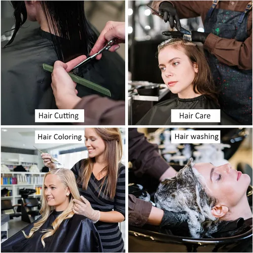 Vista 7 de Foaincore Paquete de 20 capas profesionales de corte de pelo de nailon para peluquería con cierre a presión