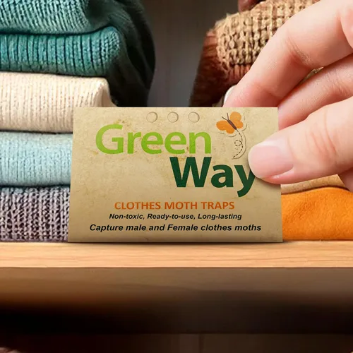 Vista 2 de Greenway Clothing - Trampas para polillas con potentes señuelos de feromonas para una protección eficaz, sin olor, no tóxica, ecológica y de larga