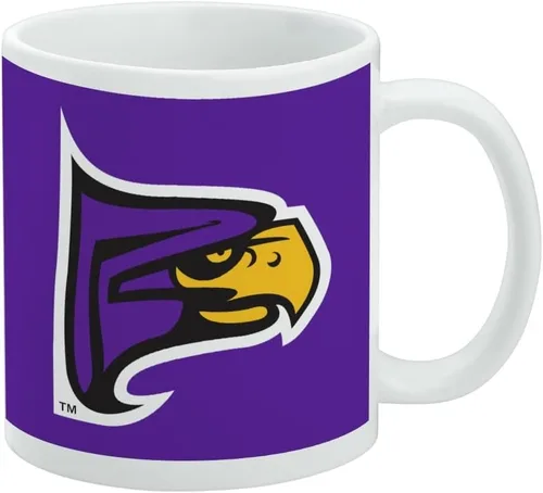 Vista 520 de Taza de cerámica con el logotipo principal de la Universidad Rider, taza de regalo novedosa para café, té y bebidas calientes, 11oz, blanca