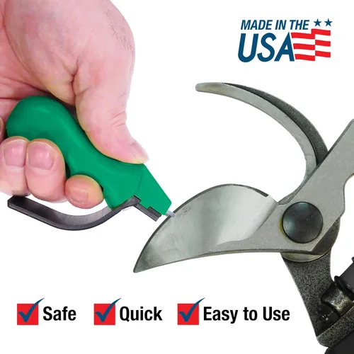 Vista 5 de AccuSharp Herramientas de jardín grandes y afiladores de cuchillas para cortacésped, ideal para bucles, podadoras y tijeras, seguro, fácil de usar