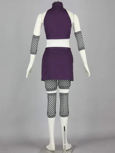 Vista 5 de Anime Yamanaka Ino Cosplay 2 Chaleco Púrpura Vestido Mujer Disfraz de Halloween