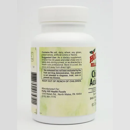 Vista 3 de Holly Hill Health Foods, Acidophilus para niños, uva, 60 tabletas masticables
