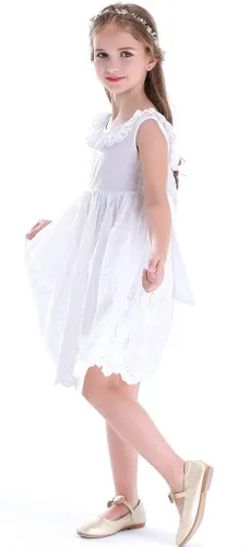 Vista 4 de Happy Rose vestido de fiesta floral vintage para niña