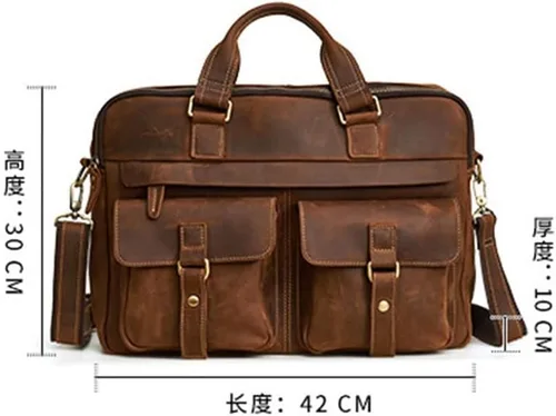 Vista 5 de Ztimi Fashion Large Capacity Men's Business Briefcase Portable Men's Bag Computer Bag Shoulder Bag