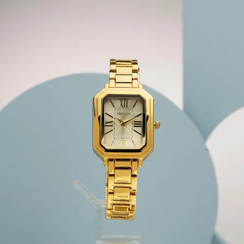 Vista 7 de TIME100 Juego de reloj rectangular para mujer con pulsera, cadena y 4 pares de aretes, caja de regalo rosa con cremallera W50893L
