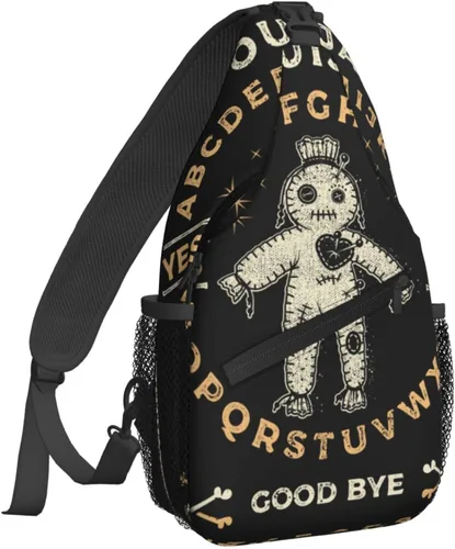 Vista 3 de 2 bandolera bandolera Ouija Board Voodoo Doll Style y Shark Blue Style para hombres y mujeres, 2 bandolera bandolera para hombre y mujer