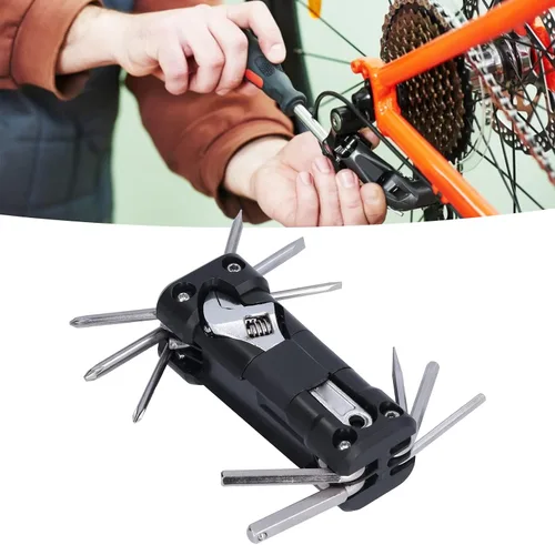 Vista 7 de Repair Wrench Set 16 in 1, Repair Tool Kits, Multi Function Mechanic Tool Kit with Folding Storage, Portable Repair Tool for Outdoor Cycling and