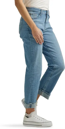 Vista 2 de Lee Jeans estilo boyfriend de talle medio para mujer