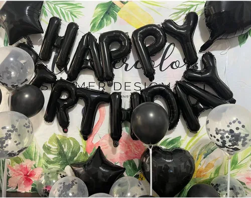 Vista 6 de Decoraciones de cumpleaños número 31, suministros de fiesta, globos negros del número 31, globos de aluminio de Mylar 31, decoración de globos