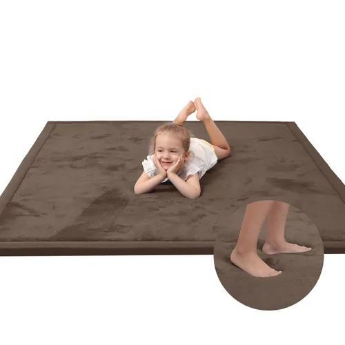 Vista 71 de Huloo Sleep - Tapete de juego para la habitación de bebés y niños pequeños, anticaídas, de espuma elástica de 1.3" de grosor, 28" x 72", terciopelo