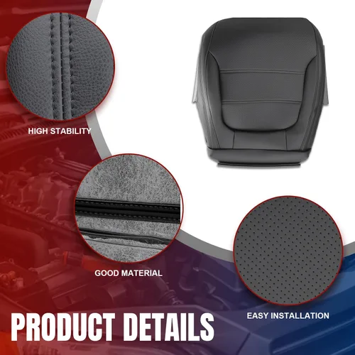 Vista 4 de AUTOKAY Funda negra para asiento inferior del conductor, compatible con Volkswagen Jetta 2011 2012 2013 2014