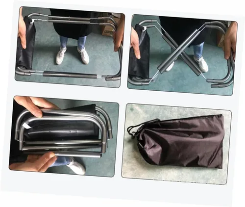 Vista 5 de Outdoor Folding Stool Portable for Camping Fishing and Picnics Lightweight Compact Design with Durable Canvas Surface for Outdoor Activities
