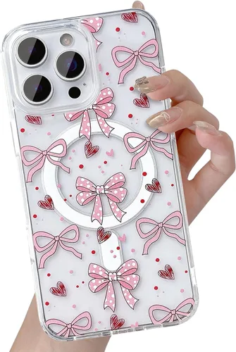 Vista 41 de UEEBAI - Funda magnética para iPhone 11, diseño de lazo, compatible con MagSafe, funda transparente delgada inalámbrica, antiamarilleo, a prueba