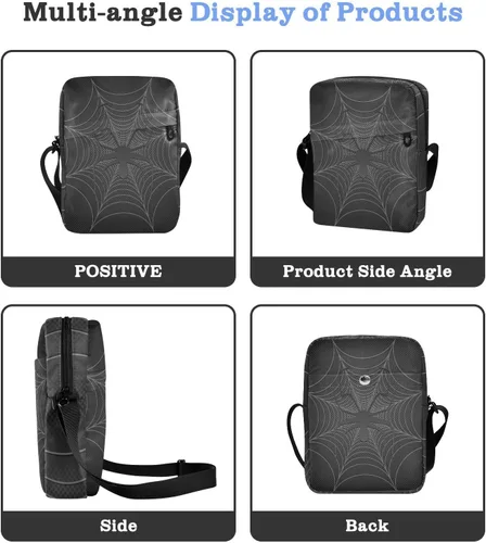 Vista 4 de Daisies Messenger Bag for Women Men Side Bag for Travel Workout